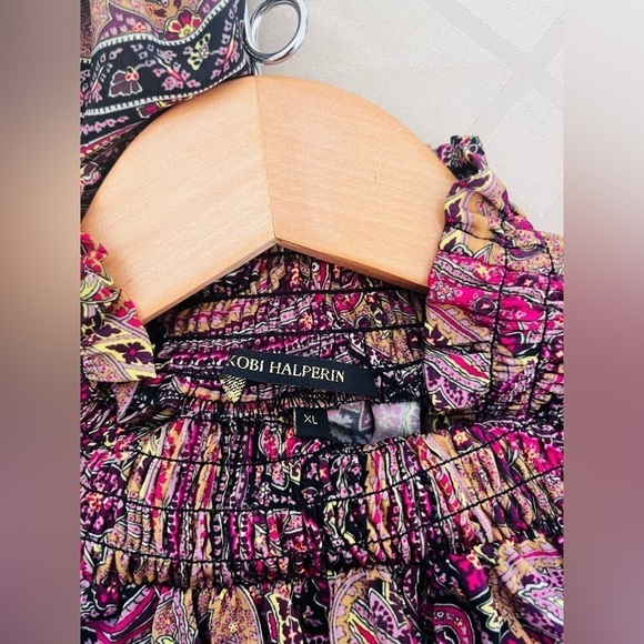 Kobi Halperin Lena Tiered Paisley-Print Midi Dress Size XL - Picture 4 of 6